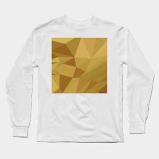 Goldenrod Yellow Abstract Low Polygon Background Long Sleeve T-Shirt